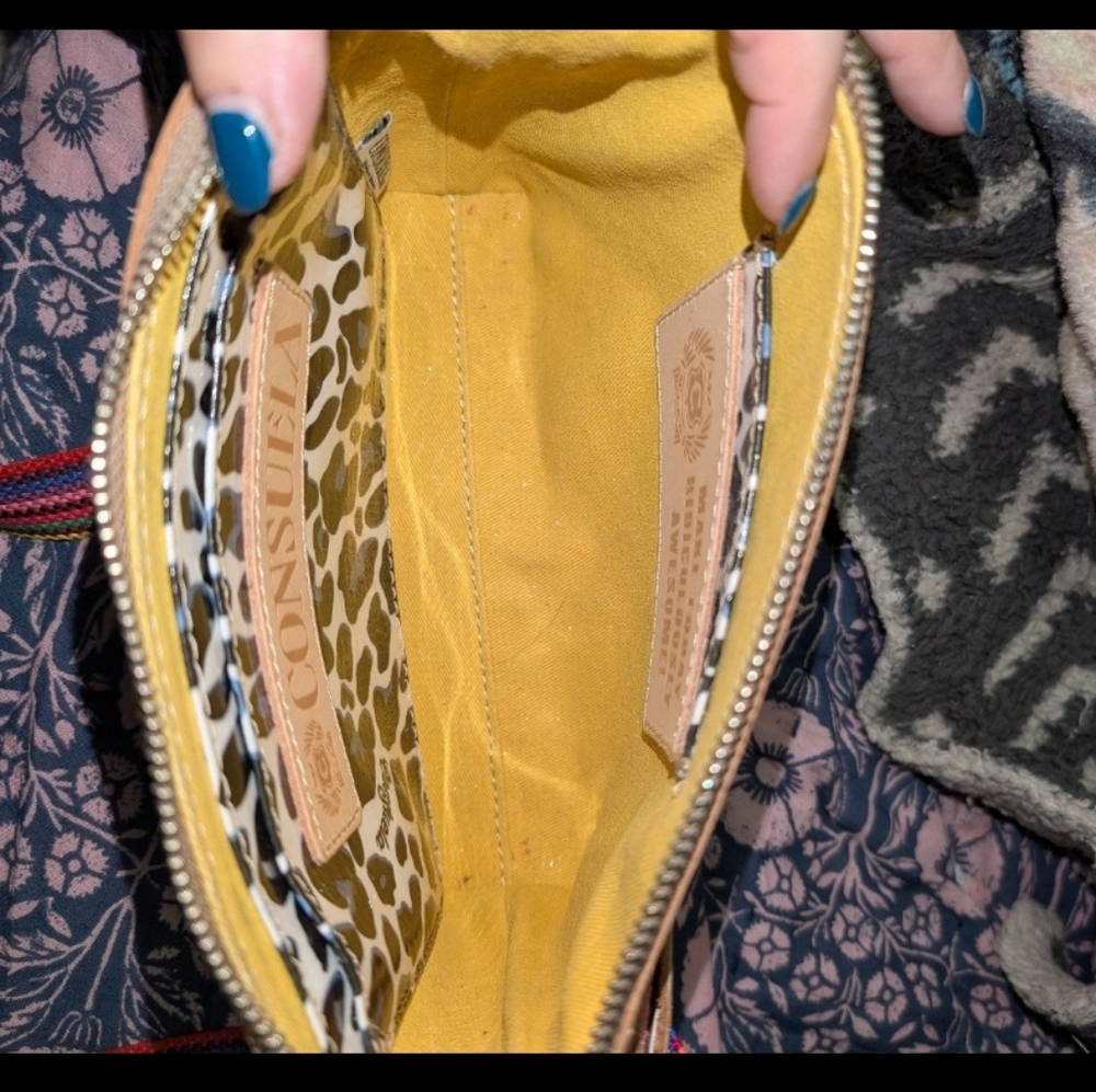 Consuela Beige Crossbody Bag with Colorful Strap - Picture 8 of 8